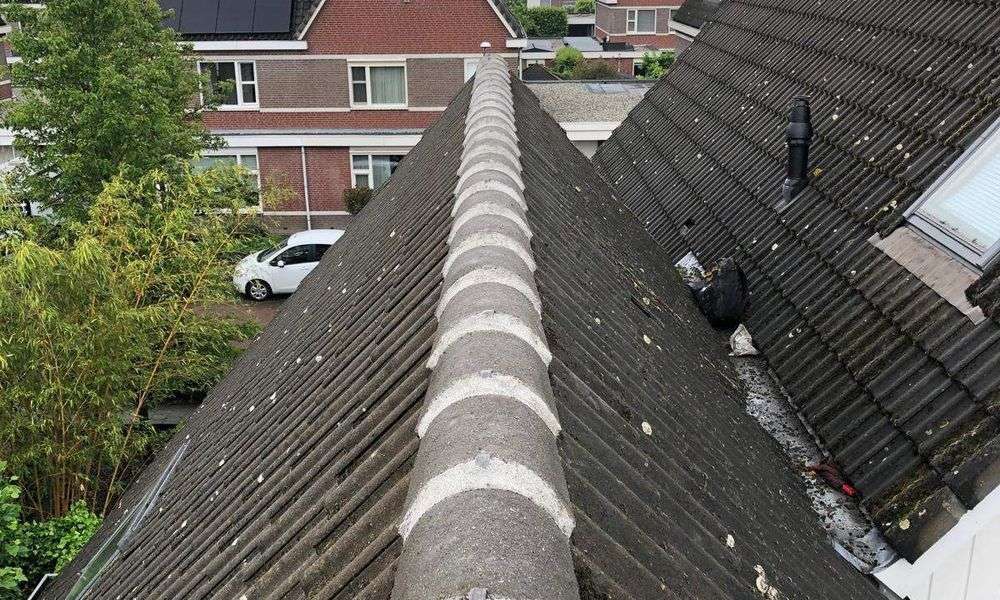 Repareren van nokvorsten in Oegstgeest